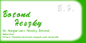 botond heszky business card